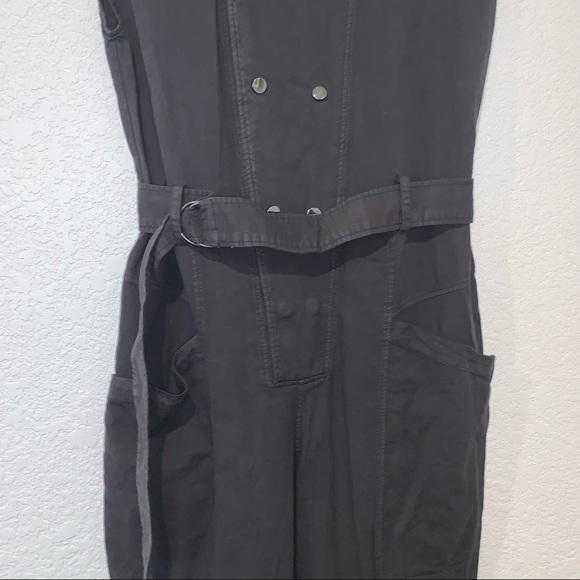 NEW $119 Zara Cotton Linen Blend Utility Jumpsuit with Belt Large FW21 4043/272 - Picture 14 of 15
